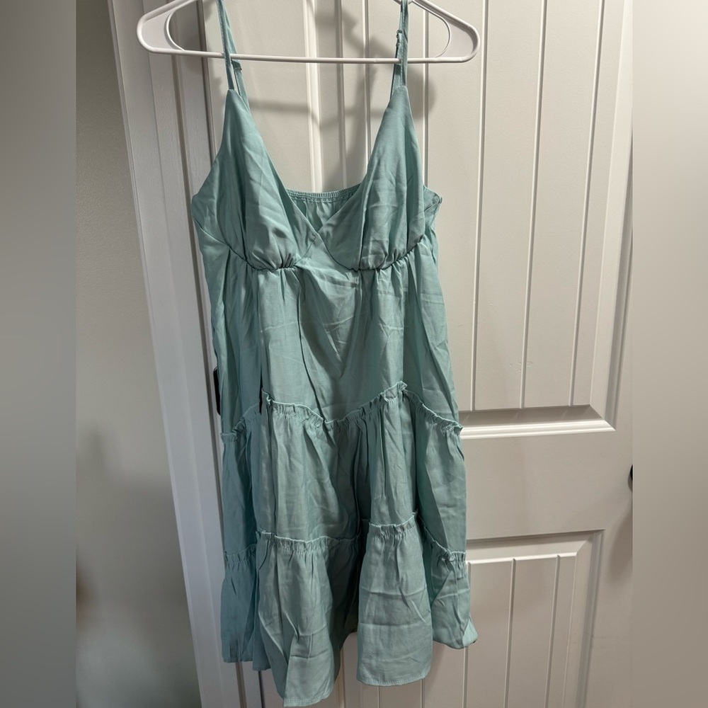 Light Blue Tiered Cami Dress